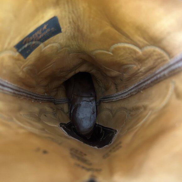 Tony Lama Vintage Gold Label Buckaroo Western Cowboy Boots Mens 11.5 D - Picture 10 of 12